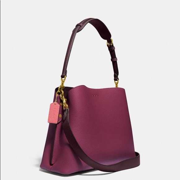 Coach Willow Shoulder Bag In Colorblock - Picture 6 of 14